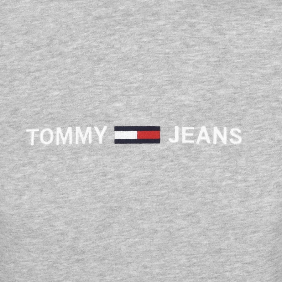 Alternative Image for ProductTommy Jeans Straight Logo Hoodie Light Grey Heathe3